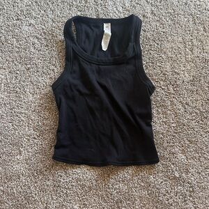 alo yoga goddess go to tank black